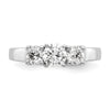3 Stone Peg Set Semi-Mount Engagement Rings