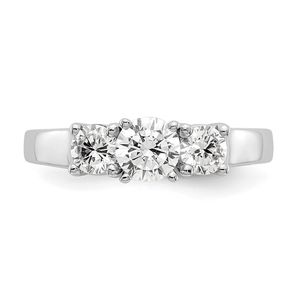 3 Stone Peg Set Semi-Mount Engagement Rings