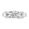 3 Stone Peg Set Semi-Mount Engagement Rings