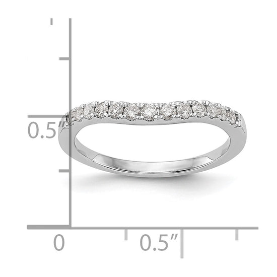 14K White Gold 1/3 carat Diamond Complete Wedding Band