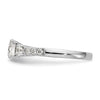 3-Stone Peg Set Semi-mount Engagement Rings