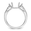 3-Stone Peg Set Semi-mount Engagement Rings