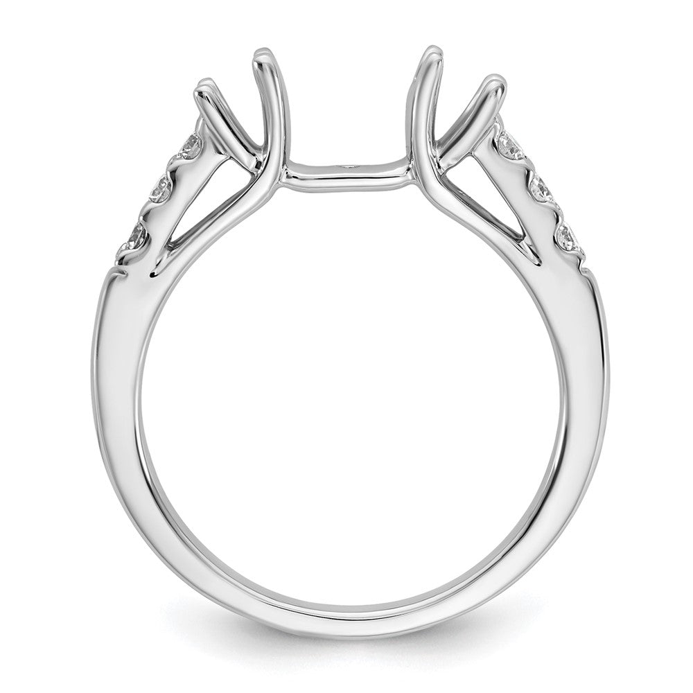3-Stone Peg Set Semi-mount Engagement Rings