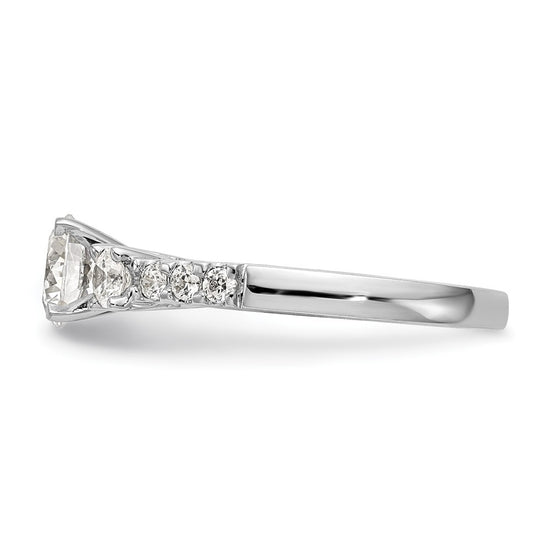 3-Stone Peg Set Semi-mount Engagement Rings