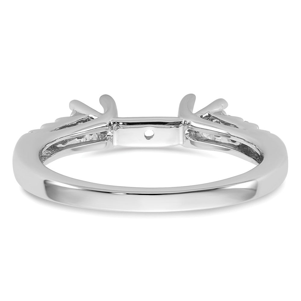 3-Stone Peg Set Semi-mount Engagement Rings