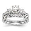 3-Stone Peg Set Semi-mount Engagement Rings
