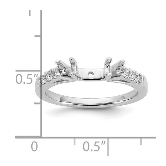 3-Stone Peg Set Semi-mount Engagement Rings