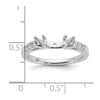 3-Stone Peg Set Semi-mount Engagement Rings