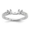 3-Stone Peg Set Semi-mount Engagement Rings