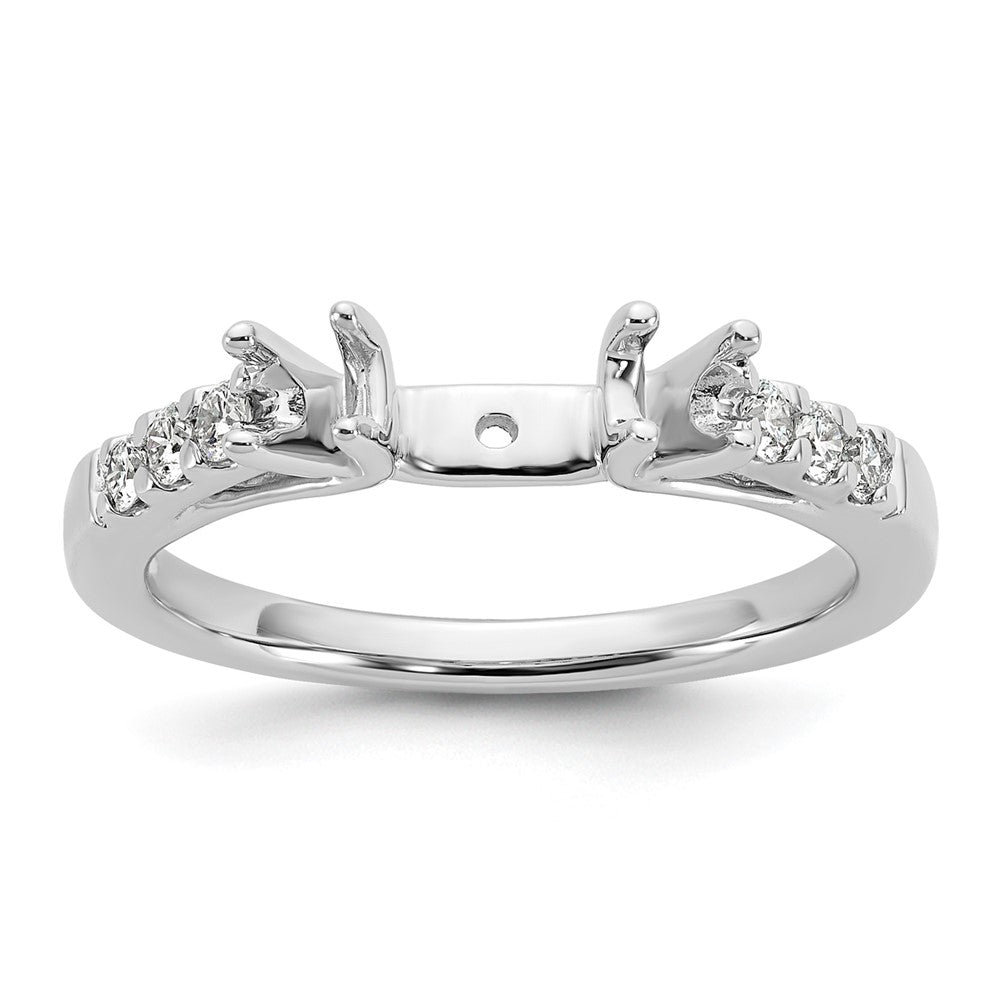 3-Stone Peg Set Semi-mount Engagement Rings