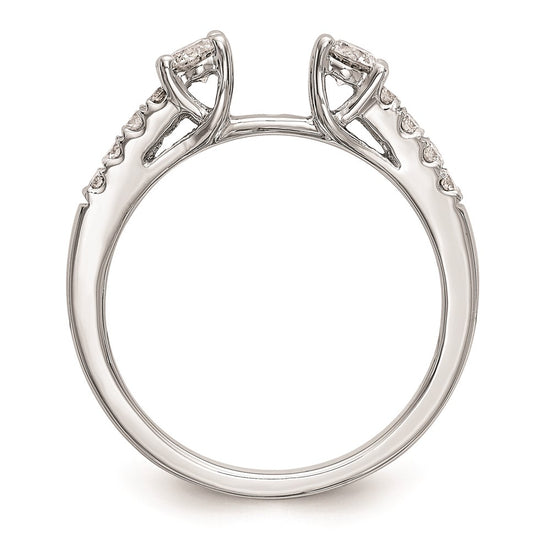 3 Stone Peg Set Semi-Mount Engagement Rings