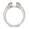 3 Stone Peg Set Semi-Mount Engagement Rings