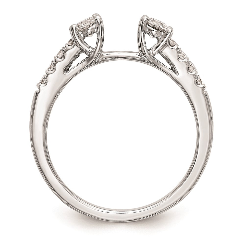3 Stone Peg Set Semi-Mount Engagement Rings