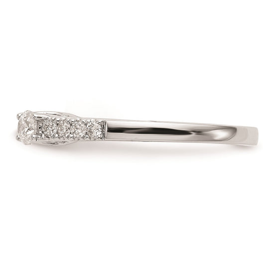 3 Stone Peg Set Semi-Mount Engagement Rings