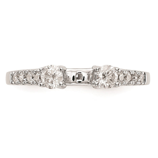 3 Stone Peg Set Semi-Mount Engagement Rings