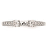 3 Stone Peg Set Semi-Mount Engagement Rings