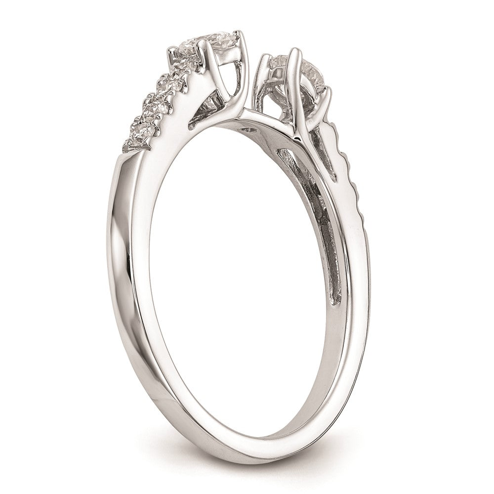 3 Stone Peg Set Semi-Mount Engagement Rings