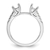 3 Stone Peg Set Semi-Mount Engagement Rings