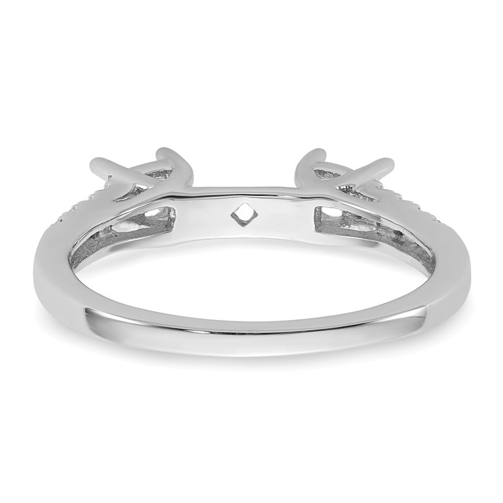 3 Stone Peg Set Semi-Mount Engagement Rings