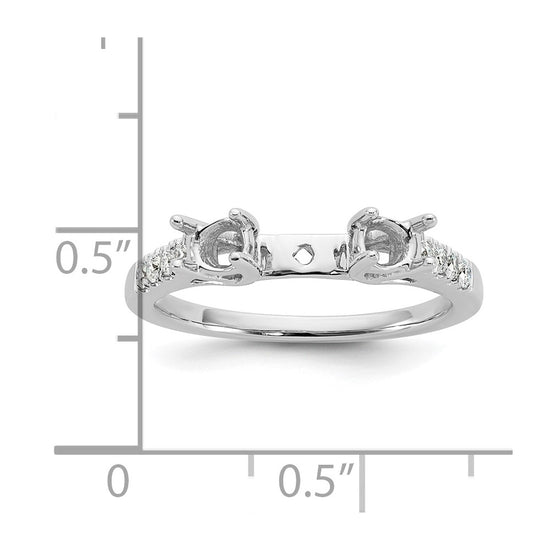 3 Stone Peg Set Semi-Mount Engagement Rings