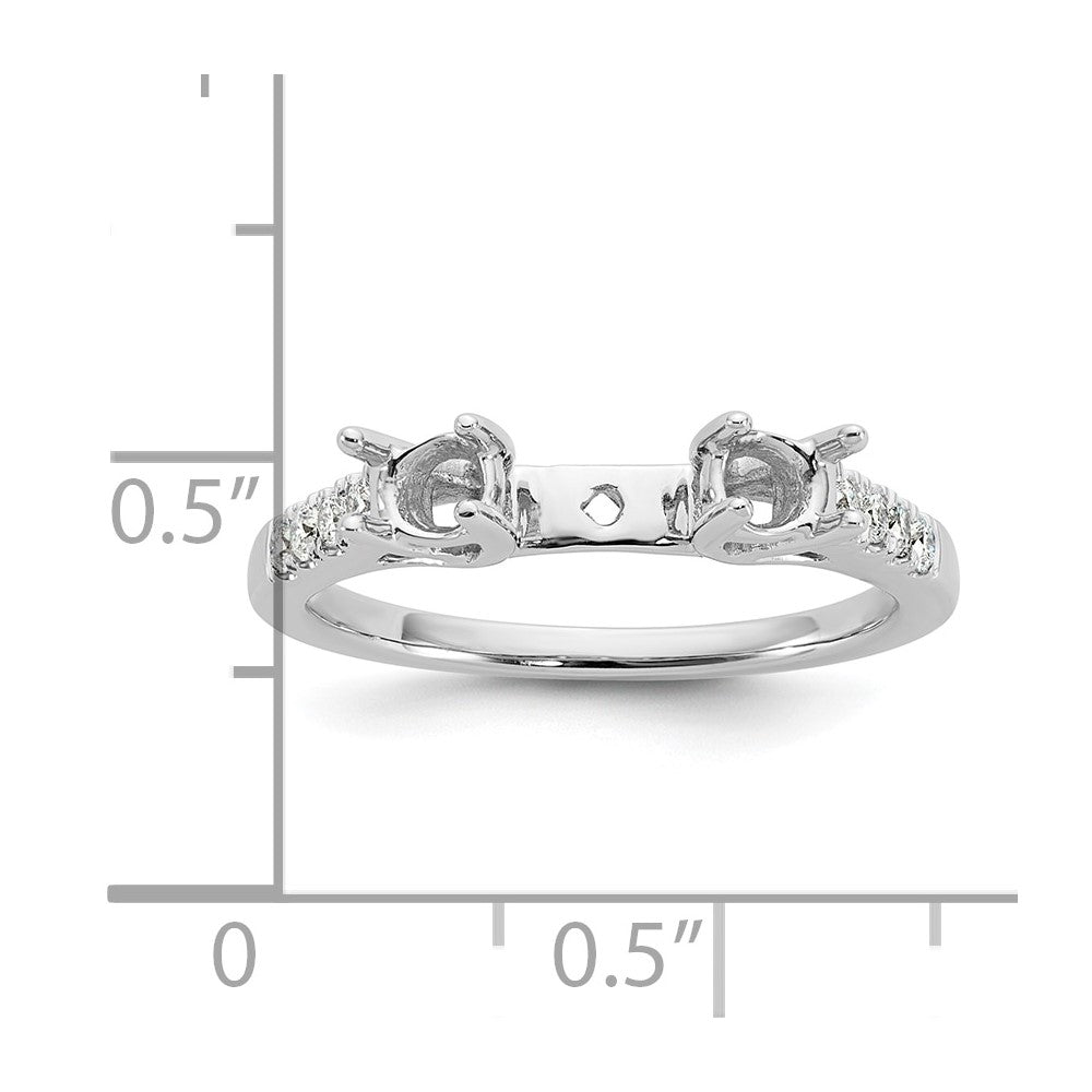 3 Stone Peg Set Semi-Mount Engagement Rings