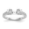 3 Stone Peg Set Semi-Mount Engagement Rings