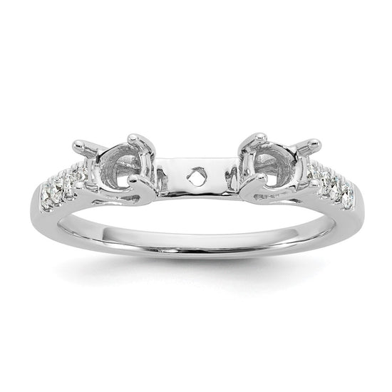 3 Stone Peg Set Semi-Mount Engagement Rings