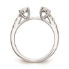 3 Stone Peg Set Semi-Mount Engagement Rings