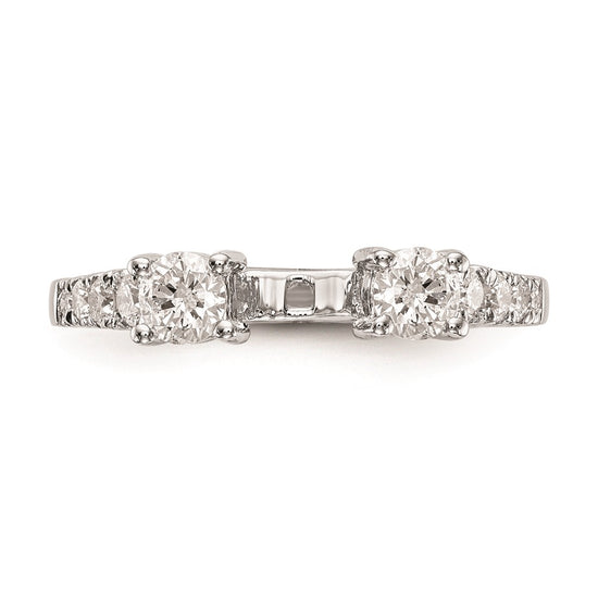 3 Stone Peg Set Semi-Mount Engagement Rings