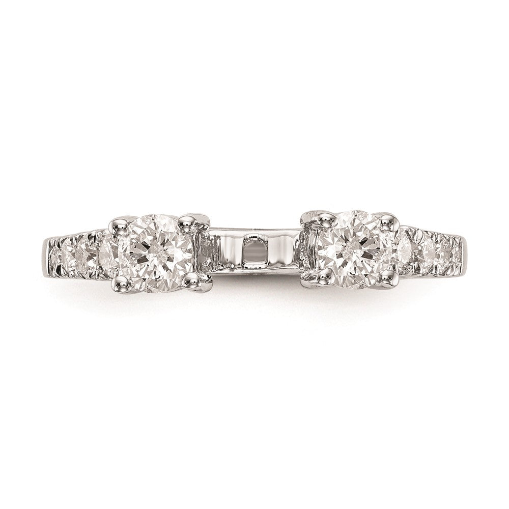 3 Stone Peg Set Semi-Mount Engagement Rings