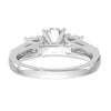 3 Stone Peg Set Semi-Mount Engagement Rings