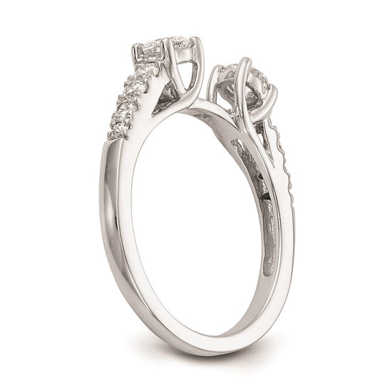 3 Stone Peg Set Semi-Mount Engagement Rings
