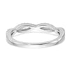 14K White Gold 1/4 carat Twist Diamond Complete Wedding Band