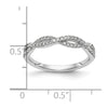 14K White Gold 1/4 carat Twist Diamond Complete Wedding Band