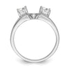 14K White Gold 1/2 carat Princess Diamond Complete Wrap Ring