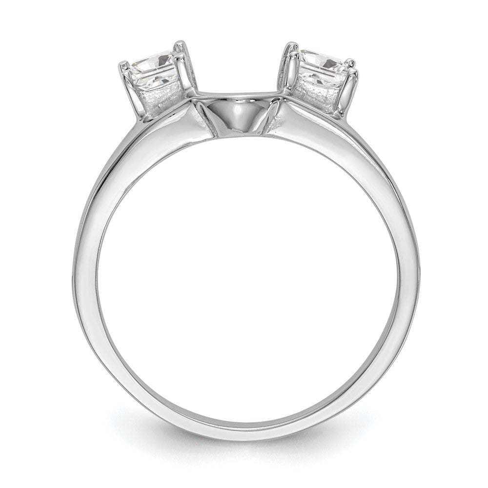 14K White Gold 1/2 carat Princess Diamond Complete Wrap Ring