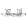 14K White Gold 1/2 carat Princess Diamond Complete Wrap Ring