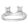 14K White Gold 1/2 carat Princess Diamond Complete Wrap Ring