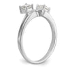 14K White Gold 1/2 carat Princess Diamond Complete Wrap Ring