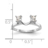 14K White Gold 1/2 carat Princess Diamond Complete Wrap Ring