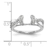 14K White Gold Criss-Cross 1/4 carat Diamond Complete Wrap Ring