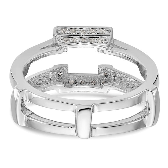 14K White Gold 3/8 carat Diamond Complete Ring Guard