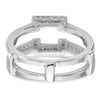 14K White Gold 3/8 carat Diamond Complete Ring Guard