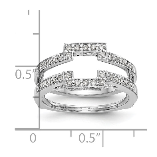 14K White Gold 3/8 carat Diamond Complete Ring Guard