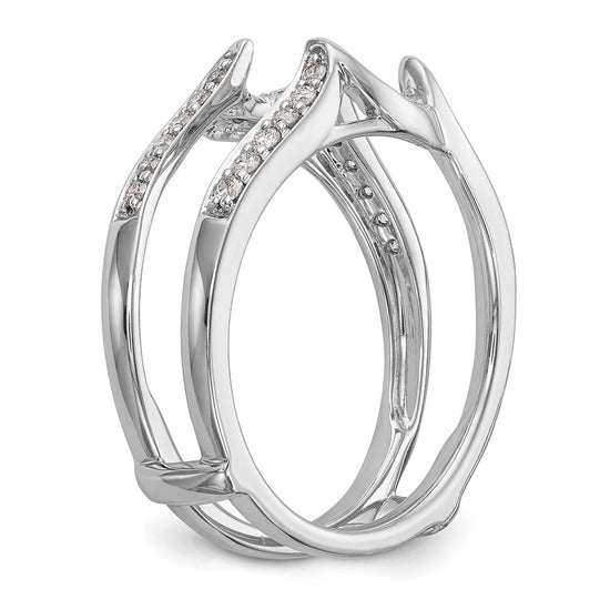 14K White Gold 1/3 carat Diamond Complete Ring Guard
