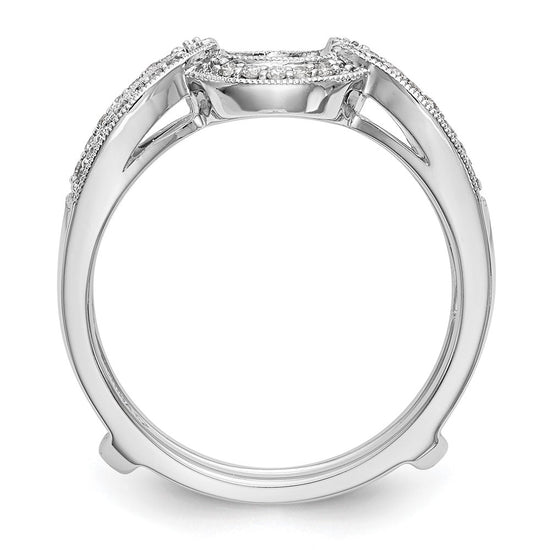 14K White Gold 1/5 carat Diamond Complete Ring Guard