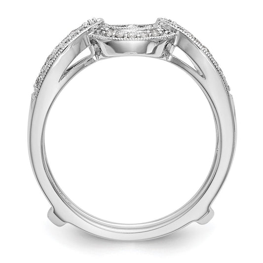 14K White Gold 1/5 carat Diamond Complete Ring Guard