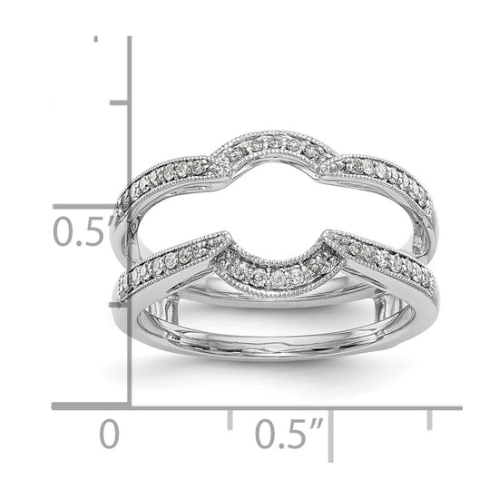 14K White Gold 1/5 carat Diamond Complete Ring Guard