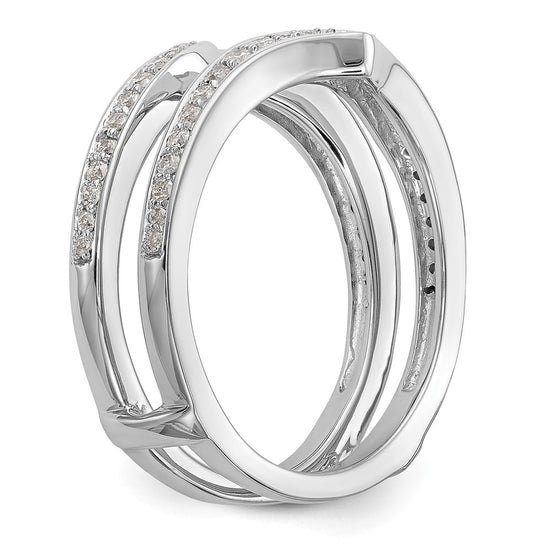 14K White Gold Lab Grown VS/SI+ G+ Dia Ring Guard