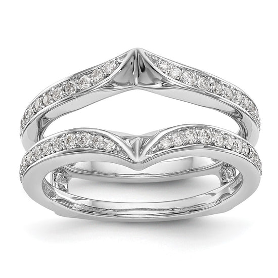 14K White Gold Lab Grown VS/SI+ G+ Dia Ring Guard